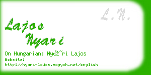 lajos nyari business card